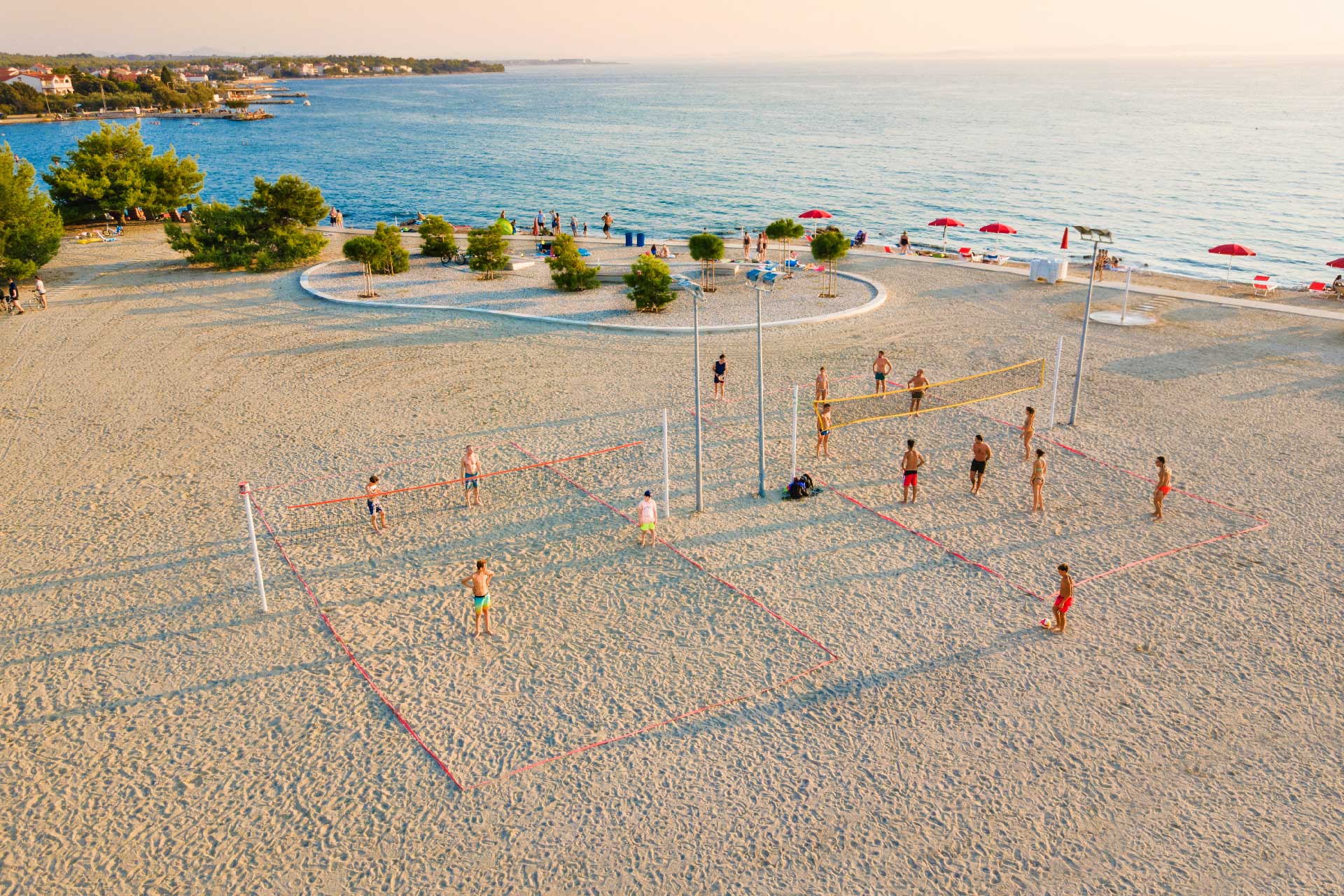 Beach volley in Zaton Holiday Resort