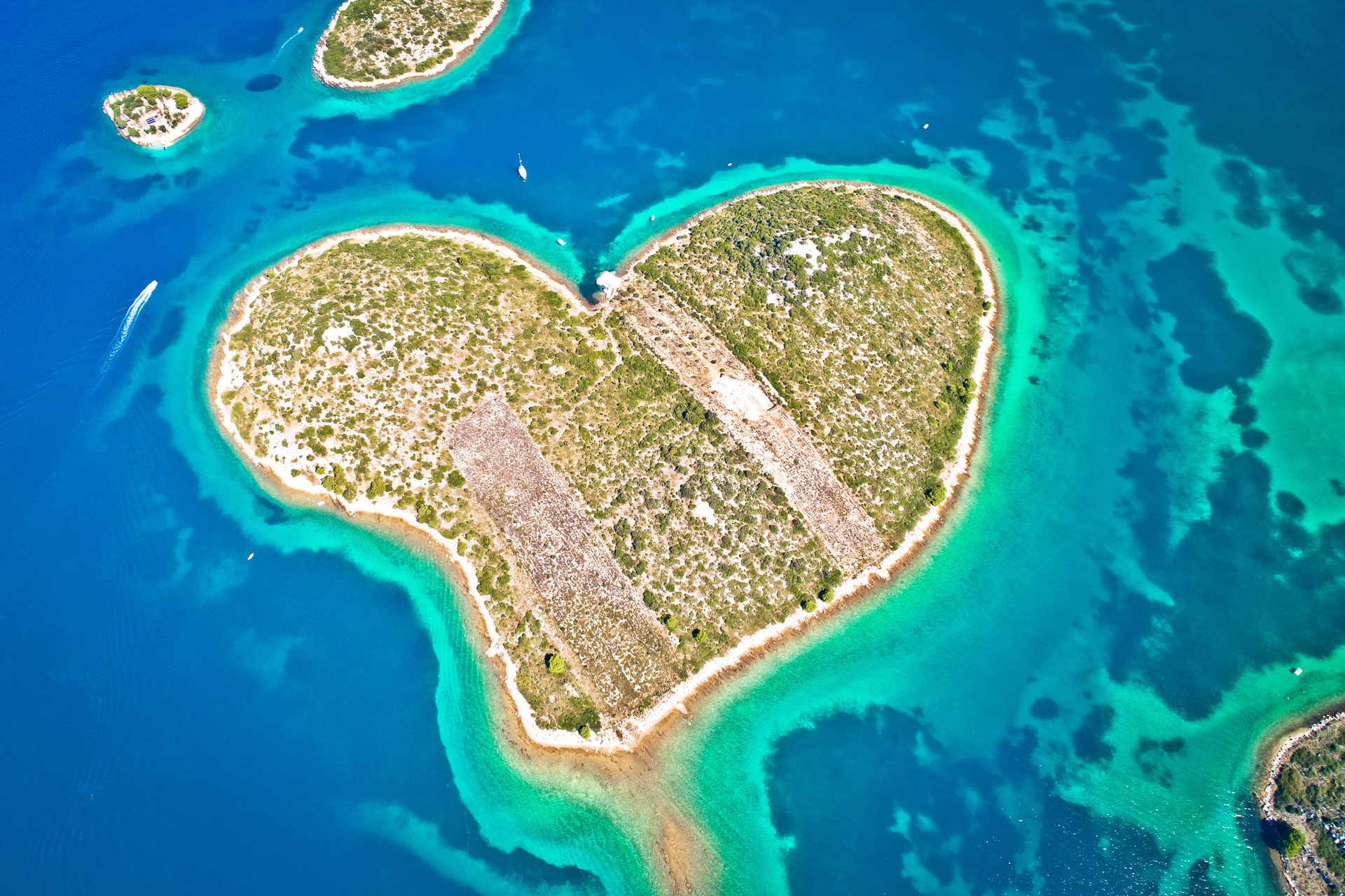 Heart-shaped island in Zadar Region